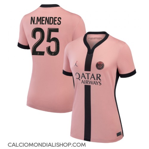 Maglie da calcio Paris Saint-Germain Nuno Mendes #25 Terza Maglia Femminile 2024-25 Manica Corta